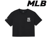 [MLB]여성 스트릿 스몰로고 크롭 반팔 티셔츠 3FTSB1743 50BKS