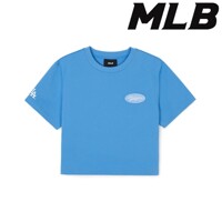 [MLB]여성 바시티 크롭 슬림핏 반팔 티셔츠 3FTSV1843 07BLS