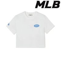 [MLB]여성 바시티 크롭 슬림핏 반팔 티셔츠 3FTSV1843 07WHS