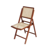 [히트가구] HZY3191 원목 라탄 접이식 의자 1color