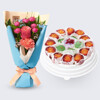 앙큼꽃다발+꽃모찌떡케익(중)