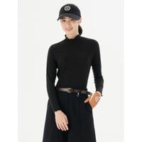 [빈폴골프] [Essential] 여성 로고자카드 셔링 하이넥 티셔츠  블랙 (BJ3841A125)