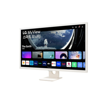 LG 32SR50F MyView 스마트모니터 32인치 IPS패널 화이트 OTT특화 USB미디어 단자 내장스피커