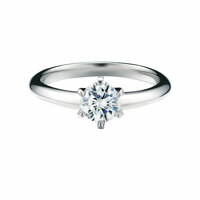 5부 다이아몬드 큐빅 반지 기념일 선물 18K 6프롱