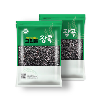 고인돌잡곡 국내산 검정쌀 깐찰흑미 1kg+1kg