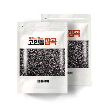고인돌잡곡 국내산 검정쌀 깐찰흑미 500g+500g