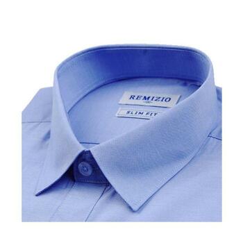 남자 양복 출퇴근 파란색 엷은 셋업 셔츠_2