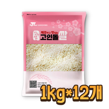 고인돌 쌀12kg(1kgx12개) 강화섬쌀 백진주
