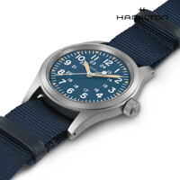 [해밀턴] H69439940 카키필드 메커니컬 38mm 손목시계 블루 다이얼