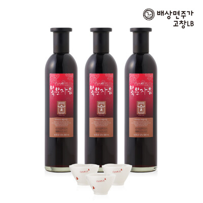 배상면주가 고창LB 자자연연 1호 복분자음 500ml 3입 전통 과실주