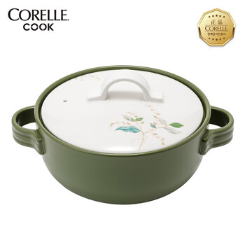 코렐쿡 에메랄드리브 패턴 클래식 내열자기 18cm
