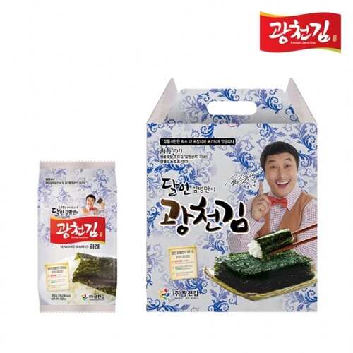 [5+1] [광천김] 파래 식탁김 12봉 고급 선물세트 (10호)
