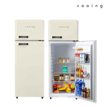 (S) 쿠잉 레트로 냉장고 REF-D215C 208L 투도어