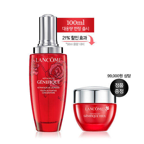 랑콤][2021 레드리미티드에디션] 어드밴스드 제니피끄 에센스 100Ml 세트(+제니피끄 아이크림 정품증정) | 백화점을 클릭하다.  Ak 몰