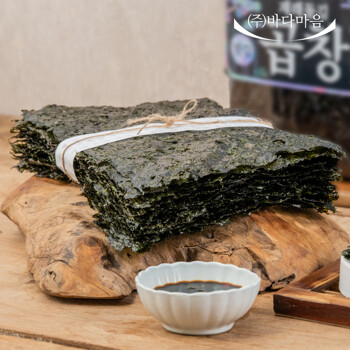 바다마음 두번구운 24년 햇 즉석 곱창돌김 50매