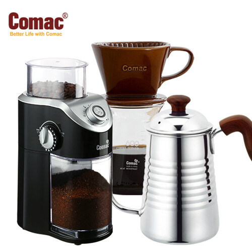 코맥 핸드드립 홈카페 3종세트(DN4ME4KW1)커피그라인더+드립세트+드립포트[커피용품,핸드밀,드립주전자]