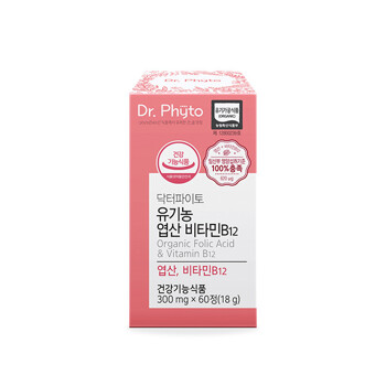 닥터파이토 유기농 엽산 비타민B12 1박스 (2개월)