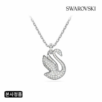 [스와로브스키/본사정품] Swan 로듐 목걸이 XS 5647872