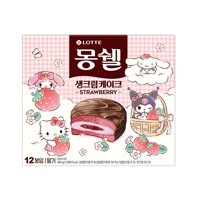 [롯데제과]몽쉘 딸기 12입 384g (산리오 한정판)