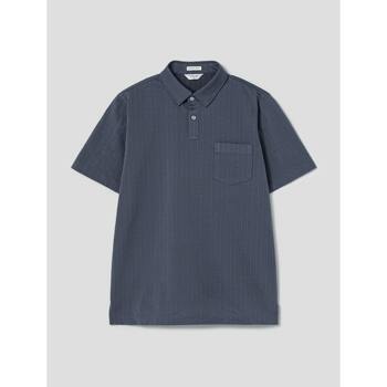[갤럭시 라이프스타일] [CARDINAL] 서커 반팔 칼라 넥 티셔츠   블루 (GC3342C01P)