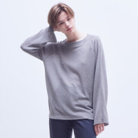 boat neck mesh raglan tee_kkgr