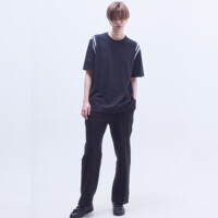 piping pintuck trackpants_bk