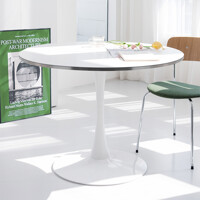 e스마트 도로시 원형 테이블 화이트 식탁테이블 1000