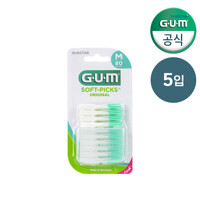 GUM 검 치과 부드러운 일회용 치간칫솔 코스트코 오리지날 소프트픽(80p) 5개