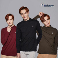 아리스토우 남성 패밀리 모크넥 티셔츠