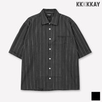[엠할리데이] KKKKKAY 스트라이프 반팔 셔츠 (MJ2YU344)