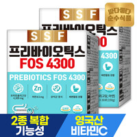 [비밀특가] 순수식품 프리바이오틱스 FOS4300 아연 프락토올리고당 2박스(60포) 비타민C 17종 생유산균