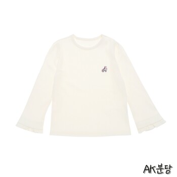 [티파니]아이보리 골지 티셔츠 T41KCT010