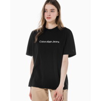[캘빈클라인 진] 여성 보이프렌드핏 코튼 스트레치 반팔 티셔츠(J218909-BEH)
