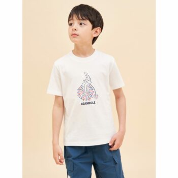 [BEANPOLE KIDS] 멀티컬러 아트웍 나야나 티셔츠  화이트 (BI4242U031)