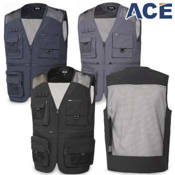 ACE-V2371/V2372/V2373 춘추조끼 작업복 현장 안전 근무복 유니폼