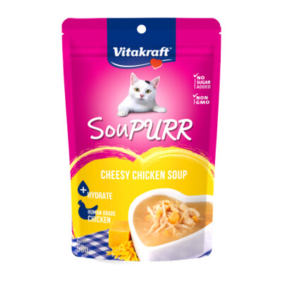 비타크래프트 수프 고양이 파우치 간식 치킨&치즈 50g X 12 [BOX]