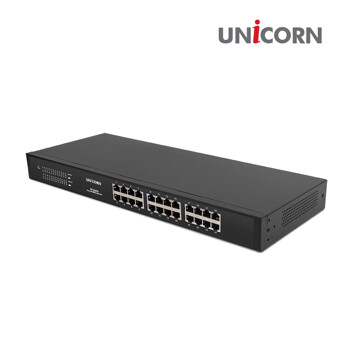 유니콘 SF-1024D 24포트 스위칭허브 100Mbps 랙마운트