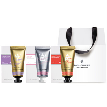 로얄오차드 차(TEA)로 만든 바디로션+바디워시 50ml 3종 선물세트 (기프트박스)(피크노제놀 함유)