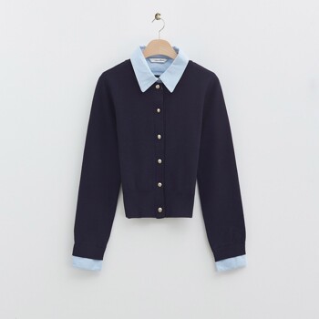 [로엠]셔츠매칭 가디건형 스웨터_RMKAE12R16