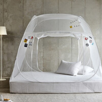 디오 사각 모기장 2문 디자인패치 침대 야외 텐트 1인용 싱글 슈퍼싱글