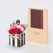 행복한마음레드+뚜레쥬르 양갱선물세트 꽃배송