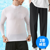 남녀공용 여름 더위순삭 아이스 쿨티셔츠+9부바지세트 S24TP1501