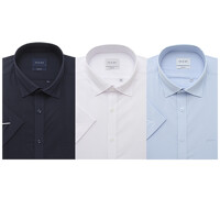 [예작셔츠]반소매 슬림핏 스판 모달솔리드스냅 4MS252