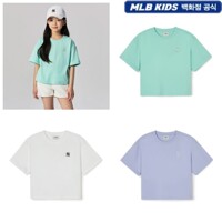 [MLB 키즈] 여아 스몰로고 크롭 티셔츠 7FTSB0743
