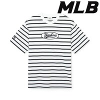 [MLB]바시티 스트라이프 오버핏 반팔 티셔츠 3ATSV1943 50IVS