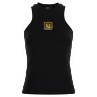 24SS 발망 민소매 티셔츠 CF1EB045BC49EAD Black