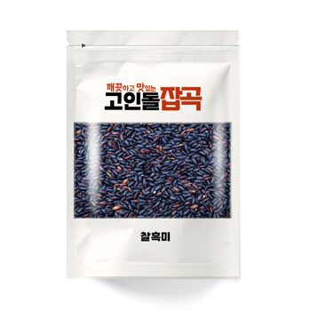 고인돌잡곡 국내산 찰흑미 흑미쌀 500g