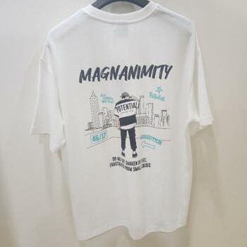 엠할리데이 동백01 특양면 뒷판 도시 프린팅 티셔츠 MN2TU257-001