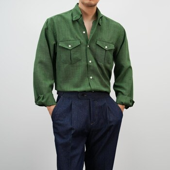 [옷자락] 남자 여름 포켓 클래식 오피스룩 5컬러 긴팔 셔츠