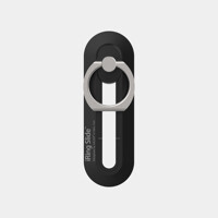 [억스] 아이링 슬라이드 무선충전 가능 움직이는 스마트링 휴대폰 거치대 - 매트블랙